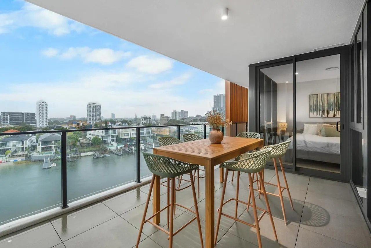 The Haven - Brand New Riverview 2Br With Parking Pool Gym At Surfers Paradise ゴールドコースト アパート